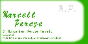 marcell percze business card